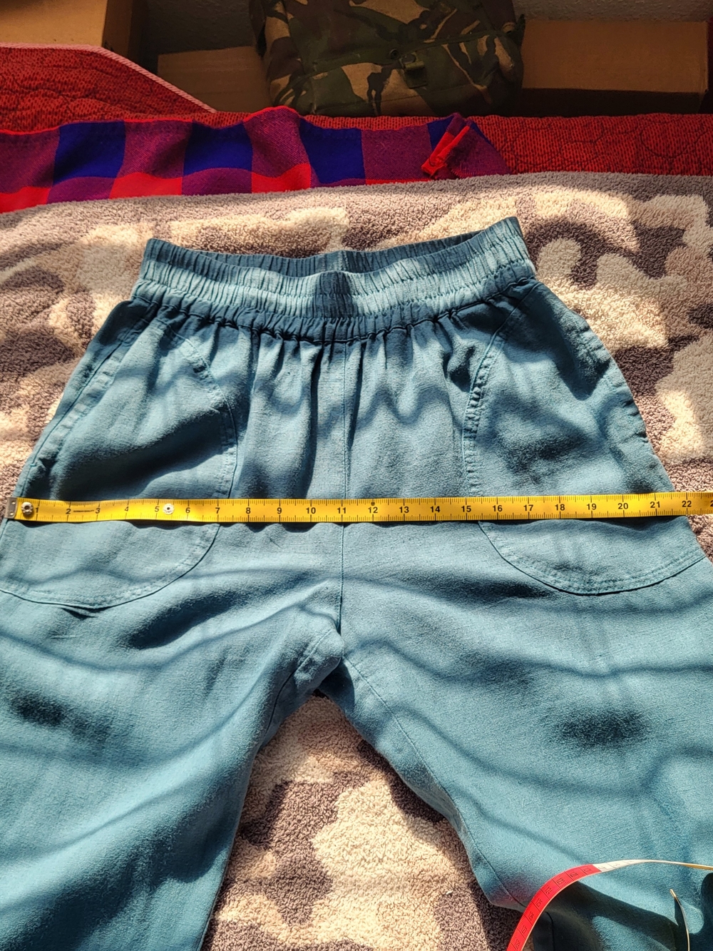 Not Perfect Linen Athens 2 Linen Pants In Dark Turqouise - Picture 11 of 16